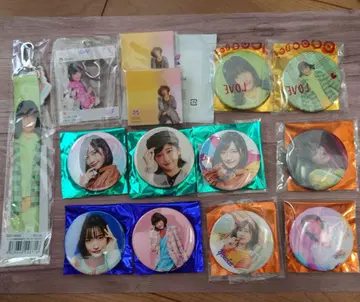 Girls2 걸즈걸즈 오가와 사쿠라 꽃 캔뱃지 키링 세트