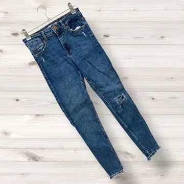 버쉬카 데미지 데님 스키니 데님 프린지 캐주얼 1156j