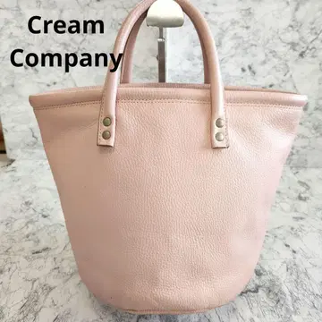 CreamCompany 크림 컴퍼니 토트백 가죽 핑크 원형