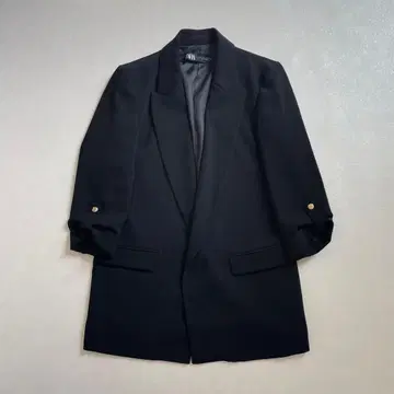 새상품급 ZARA 블랙 롤업 슬리브 테일러드 자켓 S