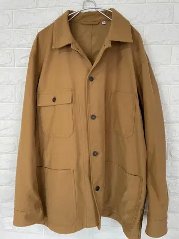 유니클로 워시 유틸리티 자켓 캐주얼 베이지 사이즈 XL