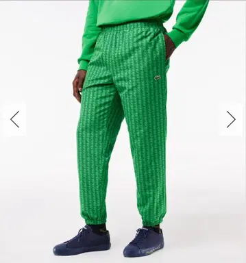 새상품 라코스테 모노그램 트랙 팬츠 그린 사이즈 3 XH1621