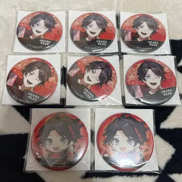 니지산지 사에구사 아키나 J1 라쿠텐 컬렉션 캔뱃지 세트 우라와 레즈