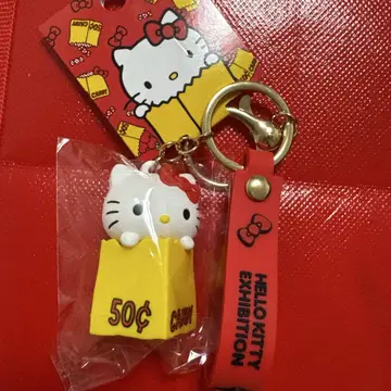 헬로키티전 한정판 러버 입체 키링 키티