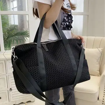 [새상품급] 메쉬 블랙 보스턴 백 마더백