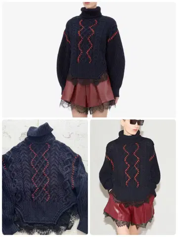 self-portrait 셀프 포트레이트 케이블 니트