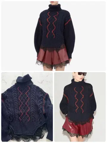 self-portrait 셀프 포트레이트 케이블 니트