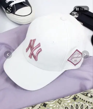 MLB 코리아 다이아몬드 자수 로고 패치 볼캡