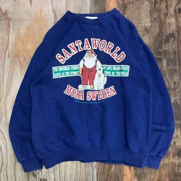 SANTA WORLD 80s 90s 앞 V 크루넥 맨투맨 구제 의류