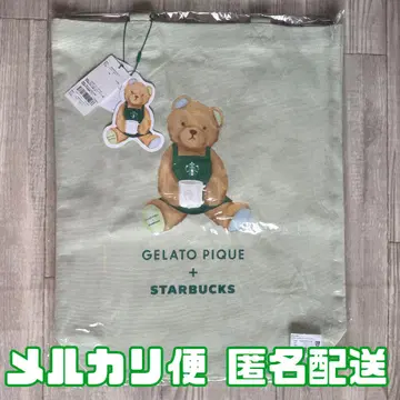 gelato pique 베어 프린트 밴드 포함 토트백 민트 그린