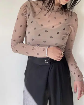 AMERI MONOGRAM TULLE TOP