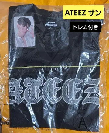 [트레이딩 카드 포함] ATEEZ 산 아메츠 한정판 유니폼 T셔츠