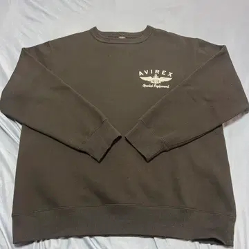 AVIREX 블랙 크루넥 트레이닝복