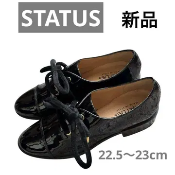 새상품 STATUS 블랙 에나멜 35 23cm 펌프스 신발