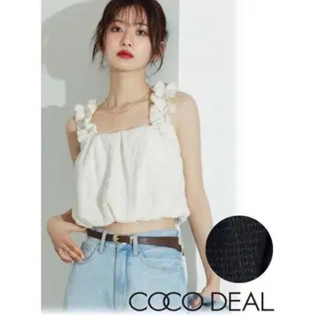 COCO DEAL 코코딜 셔링 숏 블라우스