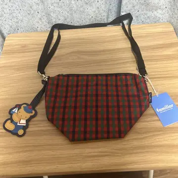 familiar 체크 무늬 숄더백