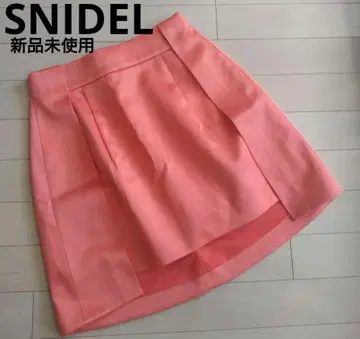 미사용 새상품 SNIDEL 스커트 미니 레이어드 오렌지 0 택 포함