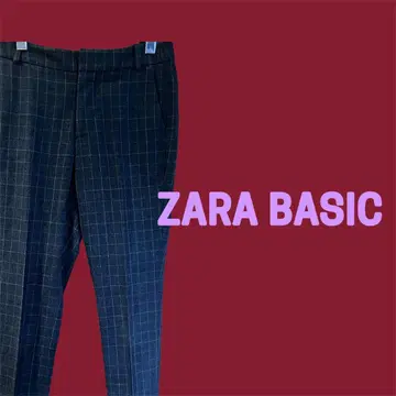 ZARA BASIC/ 체크 무늬 팬츠 [ 새상품급 ] [ 가을 겨울용 ]