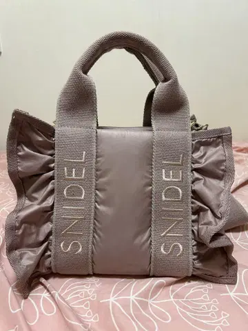 snidel 플러피 프릴 로고 백