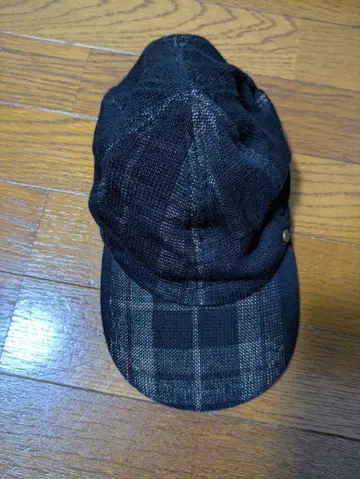 CA4LA 체크 무늬 캡 L 사이즈 블랙 계열