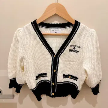 LILY BROWN x MARY QUANT 반팔 가디건 릴리 브라운