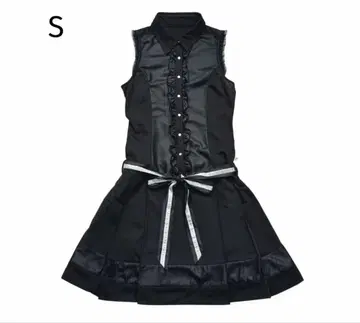 FILA 슬리브리스 원피스 테니스 프릴 벨트 리본 휠라 블랙