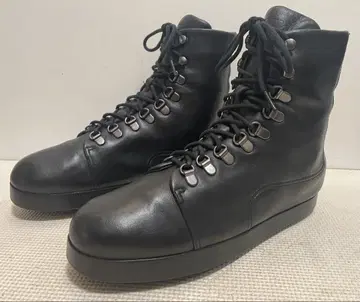 CAMPER 캠퍼 레이스업 부츠 42 가죽 블랙 워크 부츠
