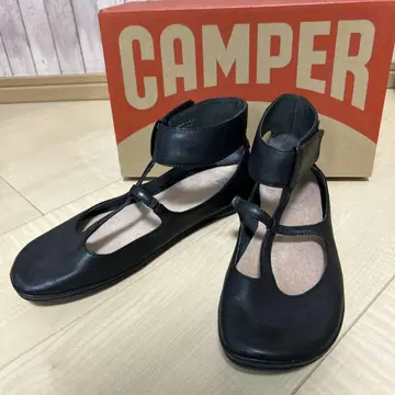 [ 새상품급 ] CAMPER 캠퍼 블랙 BLACK 플랫슈즈 라이트니나