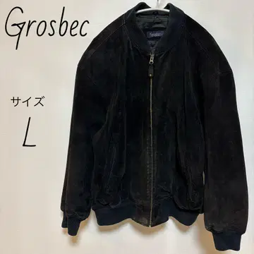 클로즈베크 Grosbec 스웨이드 블루종 사이즈 L 블랙