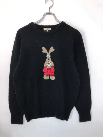 골프 레트로 M.U. SPORTS 구제 의류 복서 토끼 니트 스웨터