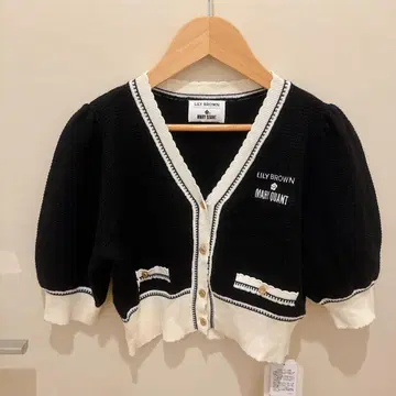 LILY BROWN x MARY QUANT 반팔 가디건 릴리 브라운
