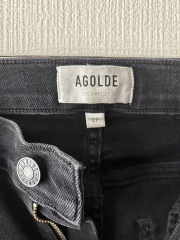 AGOLDE 스키니 데님 27 블랙