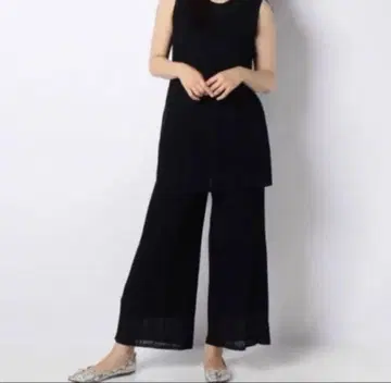 theory luxe 랜덤 플리츠 크롭 와이드 팬츠