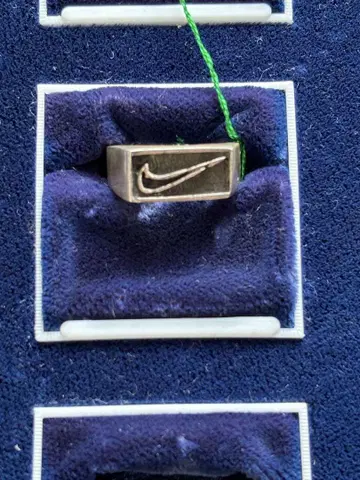80s Nike 925 빈티지 실버 스퀘어 반지 14호
