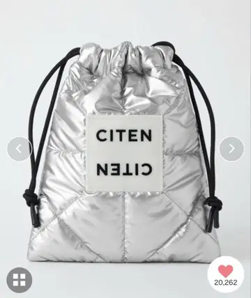CITEN 퀼팅 숄더백 실버 택 포함