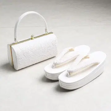 [ 새상품 ] 후리소데용 조리 백 세트 고블랑 직조 화이트 조리 24cm