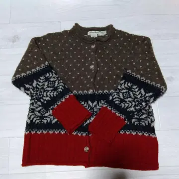 USA 페어아일 패턴 니트 가디건