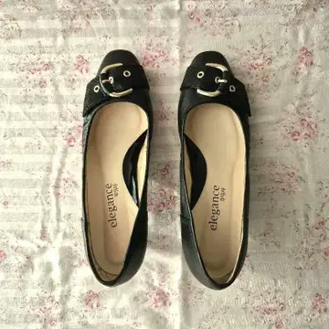 elegance 히미코 블랙 펌프스 힐 5cm