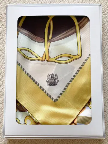 [박스형] 아쿠아 스큐텀 실크 100% 스카프 90 x 90