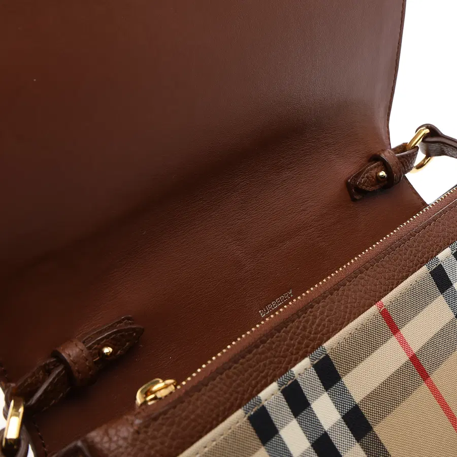 博柏利（Burberry）复古格纹汉普郡斜挎包