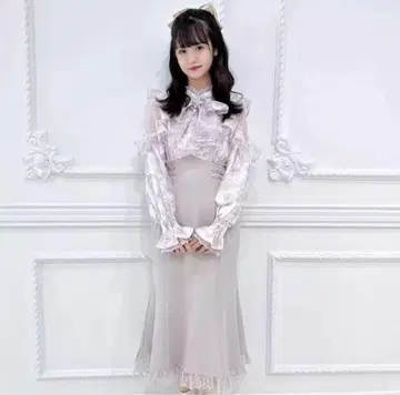 ROJITA 꽃무늬 도킹 긴팔 롱 원피스