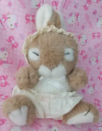 토끼 봉제 인형 쇼와 레트로 아기 빈티지 세키구치 세키구치