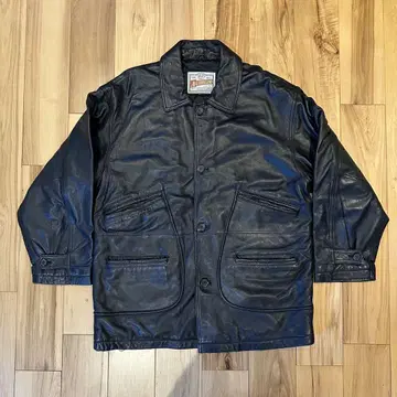 ALLSTATELAND 빈티지 가죽 카 코트 하프 코트 90s