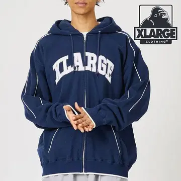 엑스라지 XLARGE 파이핑 집업 후디드 후드티