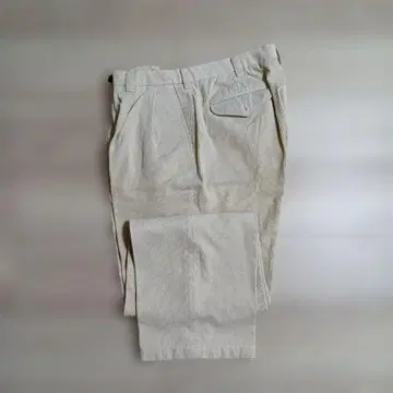 BERT PULITZER 베이지 코듀로이 플리츠 슬랙스