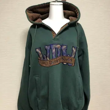 WDW 디즈니 후드티 플로리다 로고 스피릿 저지 하프 지퍼