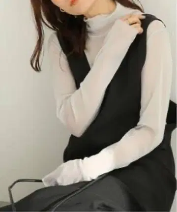 저널 스탠다드 시어 넷 하이넥 풀오버 그레이