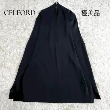 [ 레어 ] 컨디션 최상 셀포드 망토풍 원피스 니트 A라인 블랙