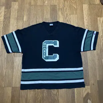 XLARGE 블랙 T셔츠 91 C로고 챔피온바디