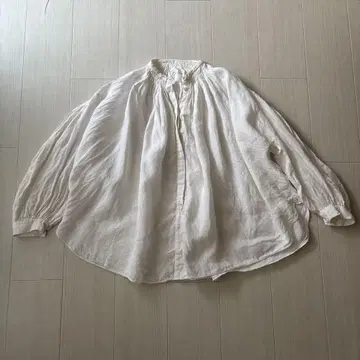 pheeta Stella 린넨 화이트 긴팔 셔츠